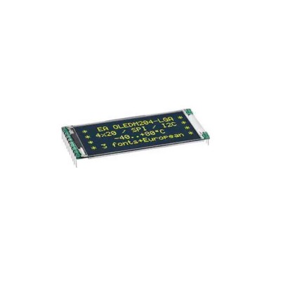 Display Visions 2 in Yellow OLED Display 4 x 20 pixel Graphics I2C/SPI EA OLEDM204-LGA