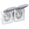 Legrand 16A White 1 Gang Plug Socket Plexo Indoor & Outdoor Flush Mount Type E 0 696 21