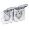 Legrand 16A White 1 Gang Plug Socket Plexo Indoor & Outdoor Flush Mount Type E 0 696 21