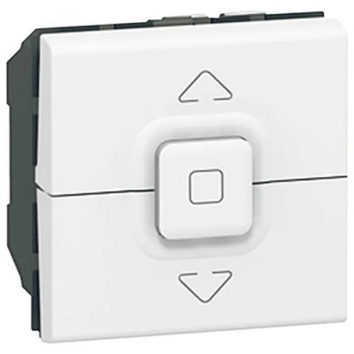 Legrand White Roller Shutter Switch 6A MOSAIC Series 0 770 25