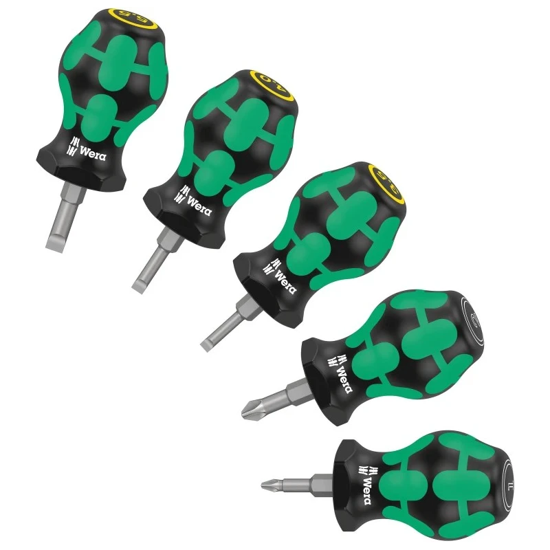 Wera Slotted Stubby Screwdriver Set 5-Piece Czech Republic 05008871001