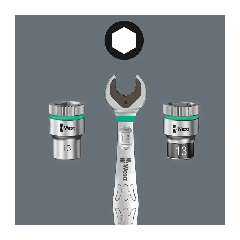 Wera 5-Piece Combination Ring Spanner Set 8 To 19 mm Chrome Molybdenum Steel 05020230001