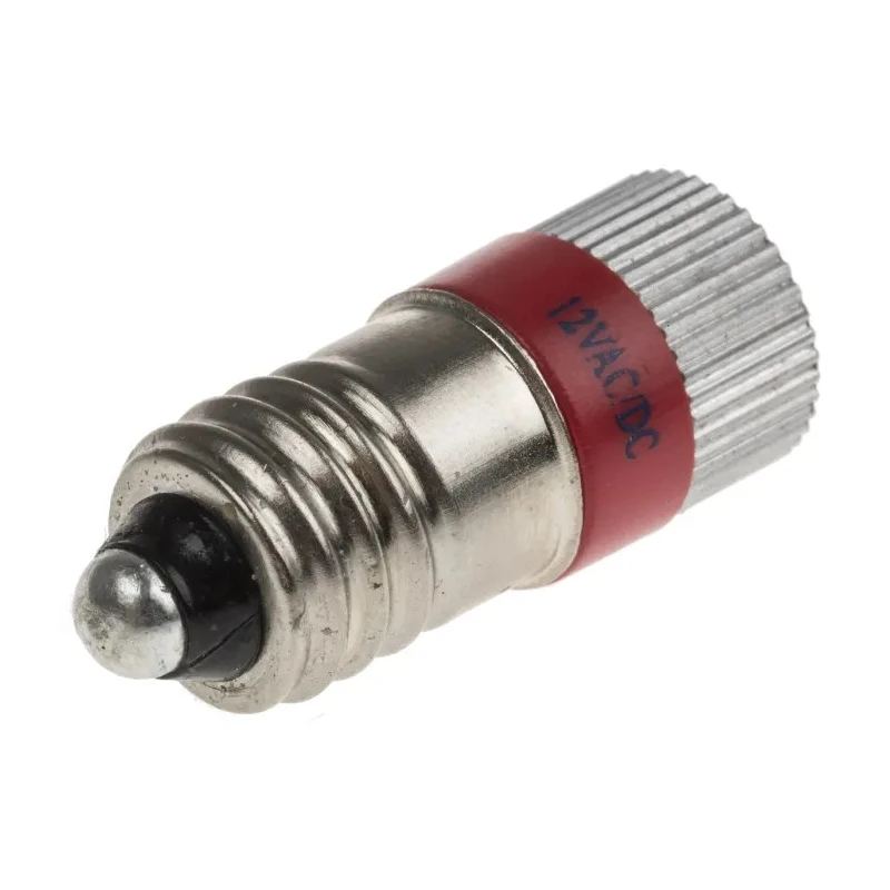 RS PRO Red Indicator Lamp Multichip 12V E10 Base 10mm Diameter 210-024