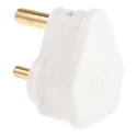 MK Electric 5A UK Mains Plug White Cable Polyvinyl Chloride Urea Formaldehyde Screw 505 WHI