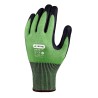 Skytec Tricolore RangeTM Black Green Foam Nitrile High Performance Polyethylene Nylon Steel Fibre Work Gloves SKG00016E