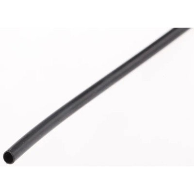 HellermannTyton Heat Shrink Tubing Black 2.4 mm Sleeve Diameter x 5m Length 2:1 Ratio PVC 344-00240 LVR-2.4/1.2-PVC-BK