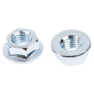 RS PRO Bright Zinc Steel Hex Flat Nut DIN 6923 M5, 8mm Hex Size, 5mm Height 275-462