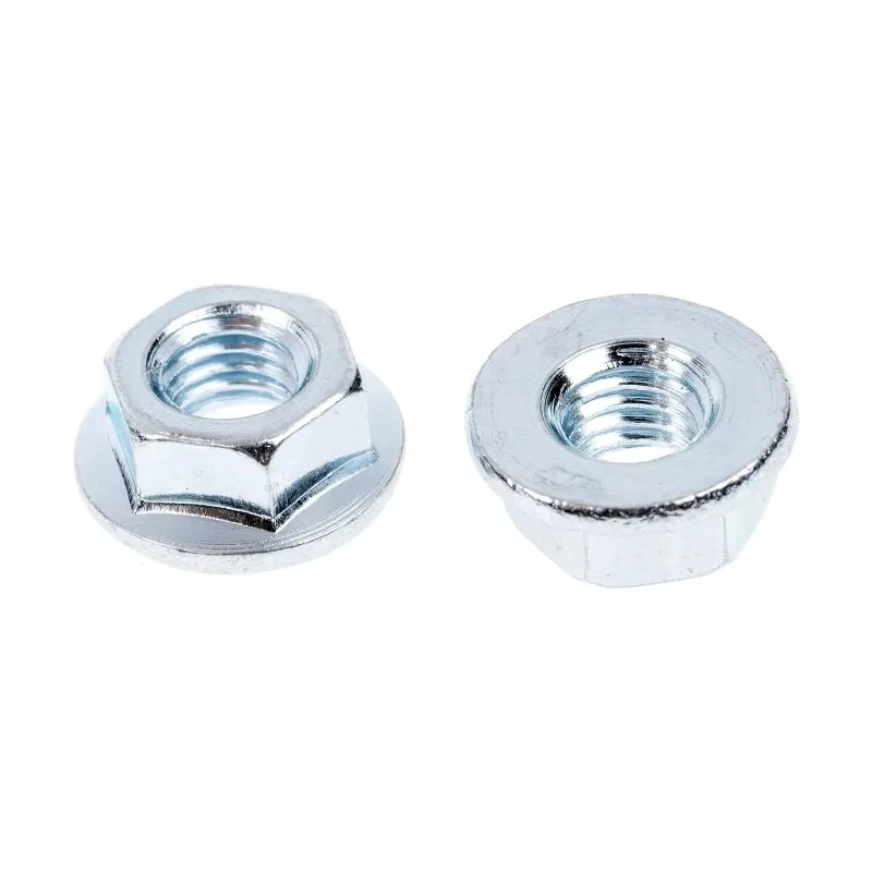 RS PRO Bright Zinc Steel Hex Flat Nut DIN 6923 M5, 8mm Hex Size, 5mm Height 275-462