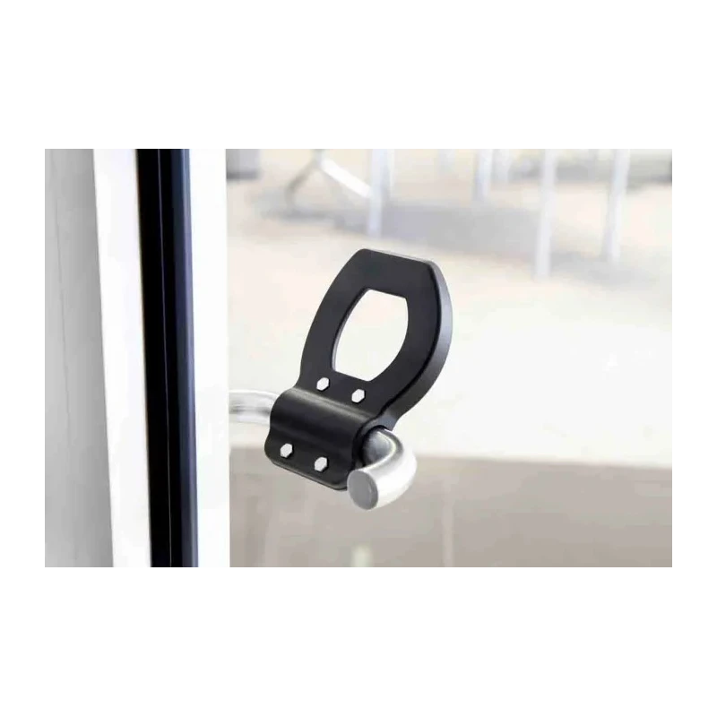 TR Fastenings Black Hands Free Door Opener L-Bow Handle Diameter 19-22 mm 81.5121?PLHN9005L-BOW HANDLE 19-22