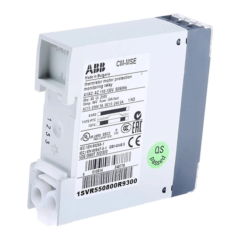 ABB Monitoring Relay 1 Phase SPST DIN Rail Mount 24V AC 240V AC 1SVR550800R9300 CM-MSE