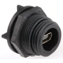 Bulgin USB Connector Micro USB Type AB 1 Port 42V 1A Straight Orientation Through Hole Mount IP68 PX0458