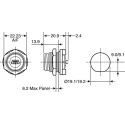 Bulgin USB Connector Micro USB Type AB 1 Port 42V 1A Straight Orientation Through Hole Mount IP68 PX0458