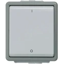 Siemens Grey Rocker Light Switch, 1 Gang Surface Mount, 10A, 250V, IP44, Plastic Material, DELTA Series 5TA4702