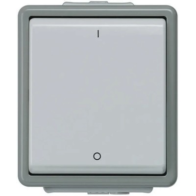 Siemens Grey Rocker Light Switch, 1 Gang Surface Mount, 10A, 250V, IP44, Plastic Material, DELTA Series 5TA4702