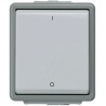 Siemens Grey Rocker Light Switch, 1 Gang Surface Mount, 10A, 250V, IP44, Plastic Material, DELTA Series 5TA4702