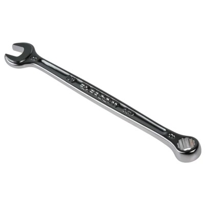 Facom Combination Spanner 8 mm, 133 mm Overall Satin Chrome Finish 12-Point 15° Offset 440.8