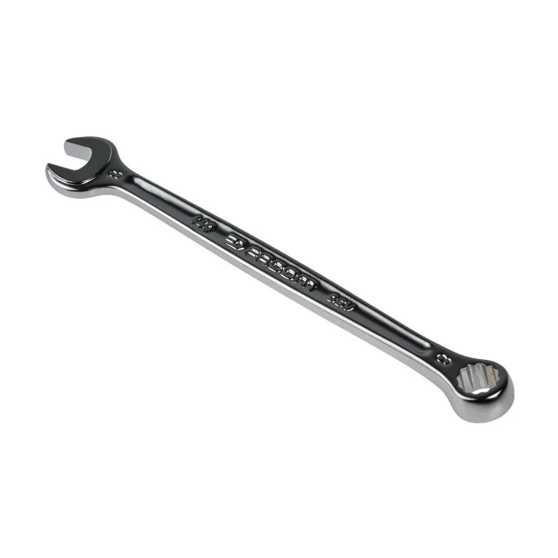 Facom Combination Spanner 8 mm, 133 mm Overall Satin Chrome Finish 12-Point 15° Offset 440.8