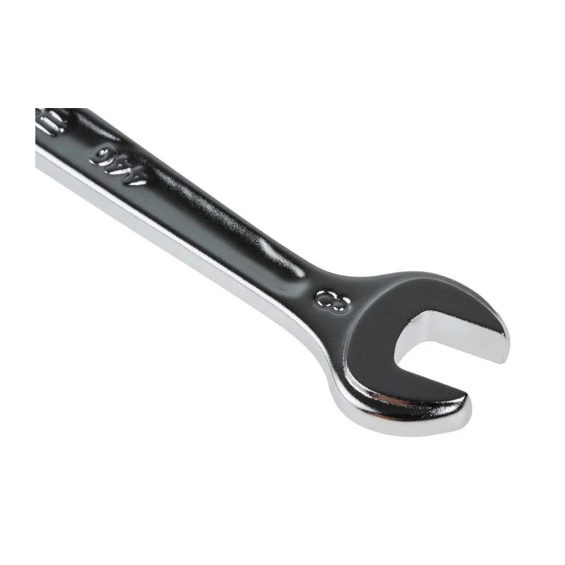 Facom Combination Spanner 8 mm, 133 mm Overall Satin Chrome Finish 12-Point 15° Offset 440.8