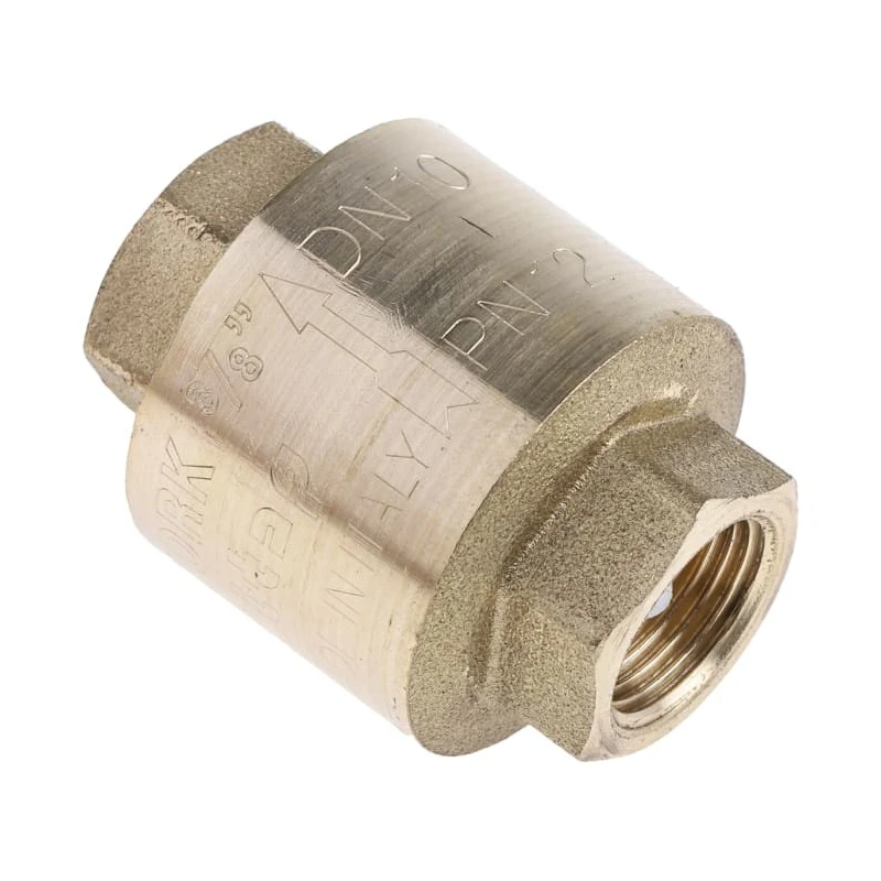 RS PRO Brass Threaded Single Check Valve 3/8 in, 12 bar 486-170