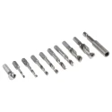 EXACT 11-Piece Twist Drill Bit Set for Metal, High Speed Steel, 3 mm Min, 10 mm Max 4450905
