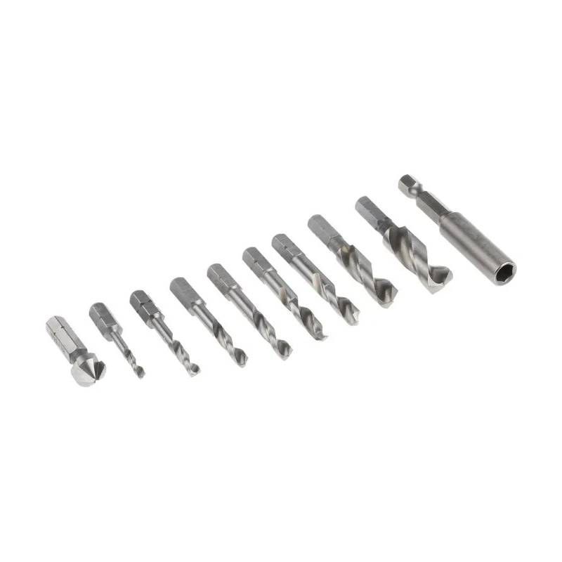 EXACT 11-Piece Twist Drill Bit Set for Metal, High Speed Steel, 3 mm Min, 10 mm Max 4450905