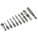 EXACT 11-Piece Twist Drill Bit Set for Metal, High Speed Steel, 3 mm Min, 10 mm Max 4450905