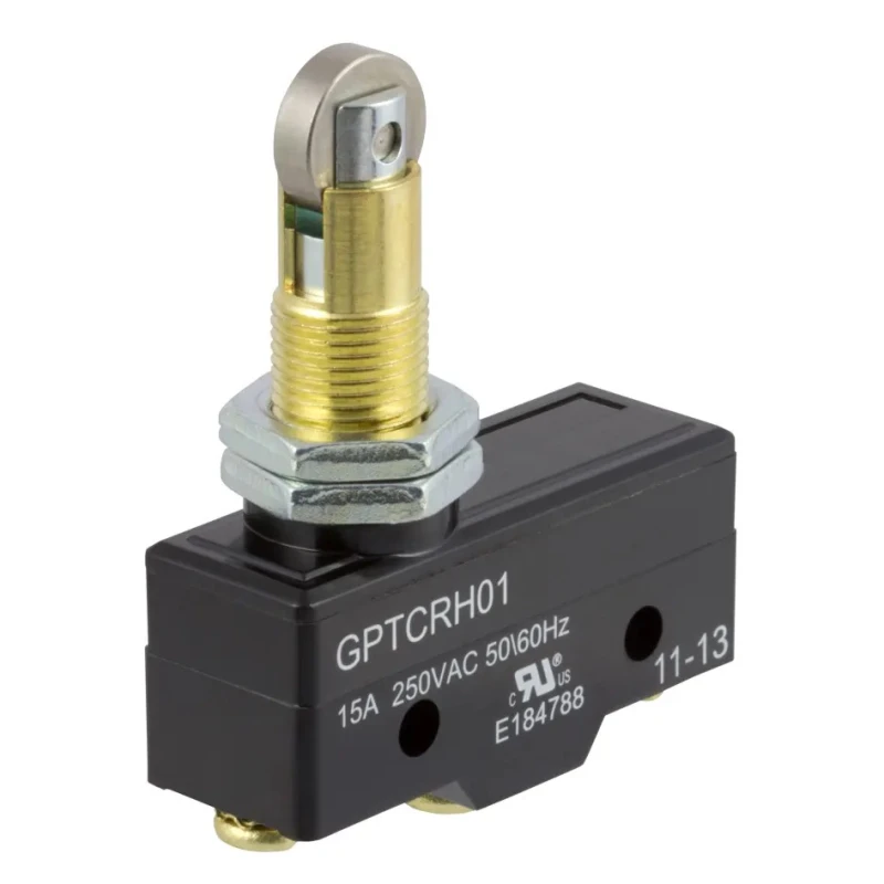 ZF Roller Plunger Micro Switch, Screw Terminal, 15A, 250 V ac, SPDT GPTCRH01