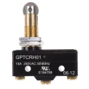 ZF Roller Plunger Micro Switch, Screw Terminal, 15A, 250 V ac, SPDT GPTCRH01