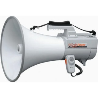 TOA 30W Grey Shoulder Megaphone with Whistle, 900m Operating Range, ABS Resin, ER2230W