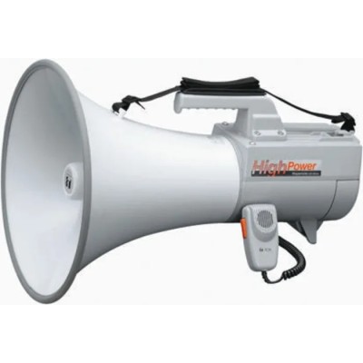 TOA 30W Grey Shoulder Megaphone with Whistle, 900m Operating Range, ABS Resin, ER2230W