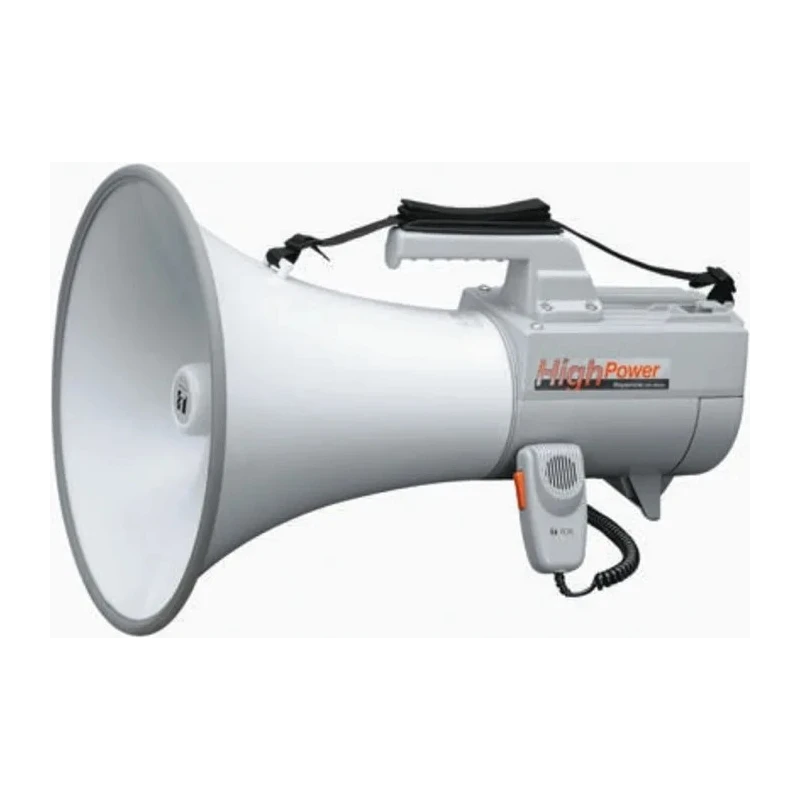 TOA 30W Grey Shoulder Megaphone with Whistle, 900m Operating Range, ABS Resin, ER2230W