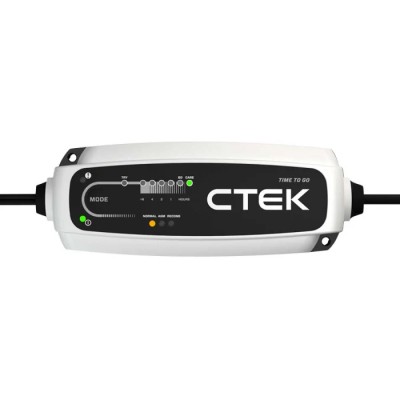 CTEK Automotive Battery Charger 14.55V, 5A, Lead Acid, UK Plug CT5 TIME TO GO UK