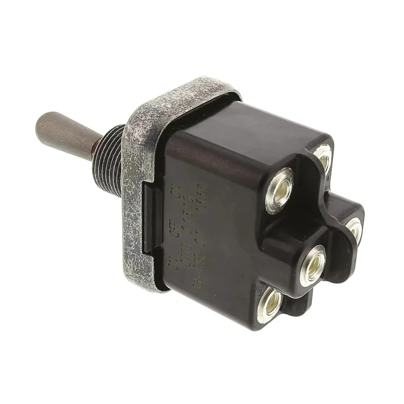 Otto Panel Mount Toggle Switch, On-Off-On, DPDT, Screw Terminal, 28 V dc, 115 V ac, IP68, Stainless Steel Actuator T9-CS2-21
