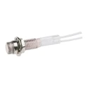 CAMDENBOSS 515 Series White Panel Mount Indicator 28V 25mA Lead Wire Termination Prominent Bezel IND515205-2825-T/OPL