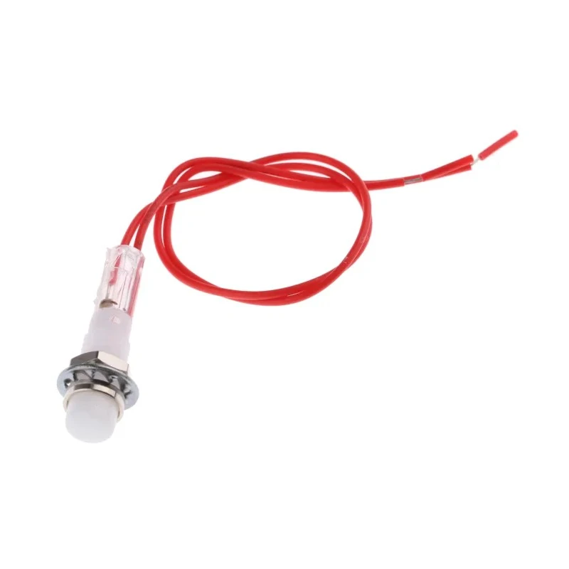 CAMDENBOSS 515 Series Orange Panel Mount Indicator 240V 800μA Lead Wire Termination IND515205-240-T/OPL