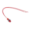 CAMDENBOSS Red Panel Mount Indicator 240V 800µA Lead Wire Termination Prominent Bezel IND515205-240-T/RD