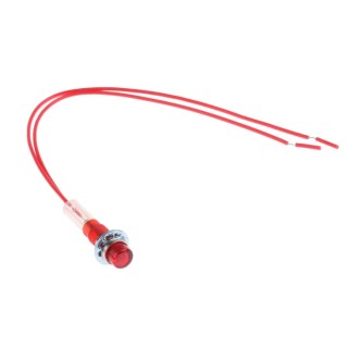 CAMDENBOSS Red Panel Mount Indicator 240V 800µA Lead Wire Termination Prominent Bezel IND515205-240-T/RD