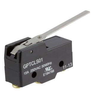 ZF Long Hinge Lever Micro Switch, Screw Terminal, 15A, 250 V AC, SPDT GPTCLS01