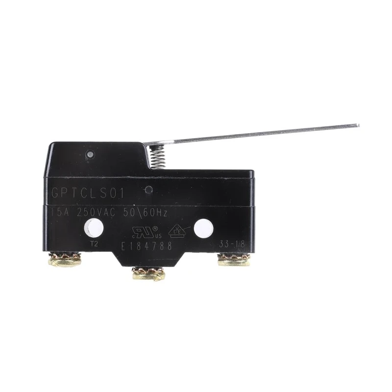 ZF Long Hinge Lever Micro Switch, Screw Terminal, 15A, 250 V AC, SPDT GPTCLS01