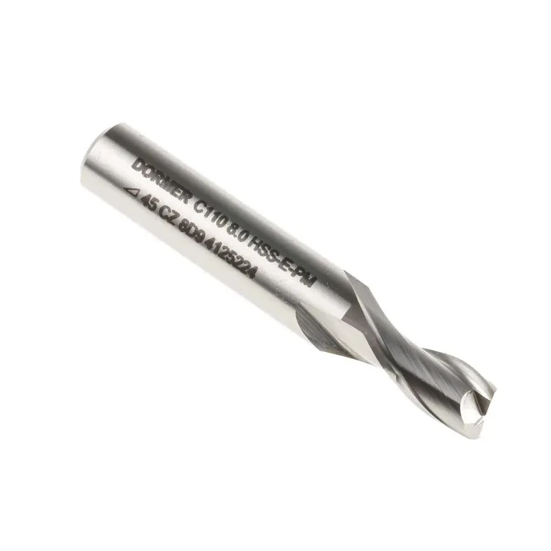Dormer Cobalt High Speed Steel Plain Slot Drill 2 Flutes, 8 mm Cutter Diameter, 11 mm Cut Length, 61 mm Overall C1108.0