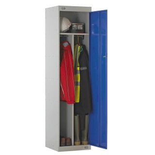 RS PRO 1 Door Steel Blue Locker, 1800 mm x 450 mm x 450 mm 521-504