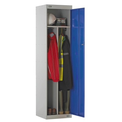 RS PRO 1 Door Steel Blue Locker, 1800 mm x 450 mm x 450 mm 521-504