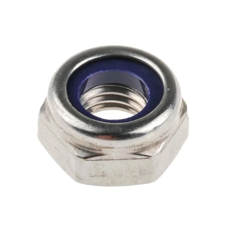 RS PRO Plain Stainless Steel Nylon Insert Locknut M10, DIN 985, Width 17mm, Overall Height 10mm, Model 521-967