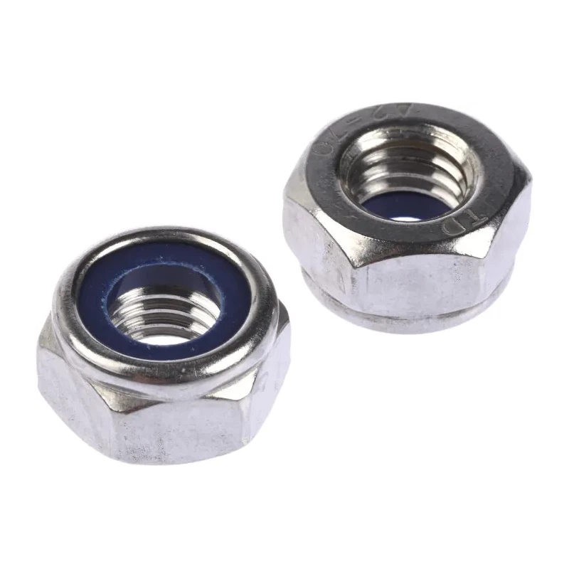 RS PRO Plain Stainless Steel Nylon Insert Locknut M10, DIN 985, Width 17mm, Overall Height 10mm, Model 521-967