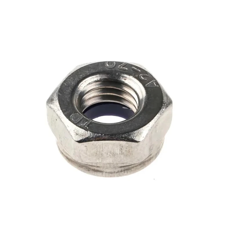 RS PRO Plain Stainless Steel Nylon Insert Locknut M10, DIN 985, Width 17mm, Overall Height 10mm, Model 521-967