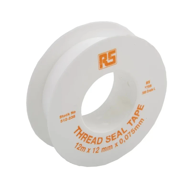 RS PRO White PTFE Thread Seal Tape 12 m x 12 mm Width x 0.075 mm Thickness 512-238
