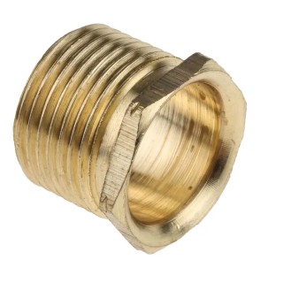 RS PRO Male Bush Galvanised Conduit Fitting 20 mm Nominal Size Brass Yellow M20 608-244