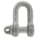 RS PRO Zinc Plated Steel D-Shackle Screw Pin, Safe Working Load 1t, Shackle Diameter 0.5in, Jaw Width 0.875in, Pin 674-049