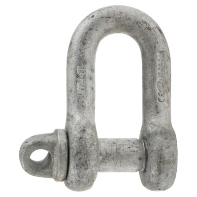 RS PRO Zinc Plated Steel D-Shackle Screw Pin, Safe Working Load 1t, Shackle Diameter 0.5in, Jaw Width 0.875in, Pin 674-049
