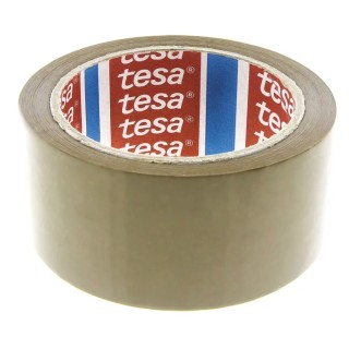 Tesa Brown 4089 Packing Tape 48mm Width x 66m Length, 46μm Thickness, Natural Rubber Adhesive 04089-00255-06